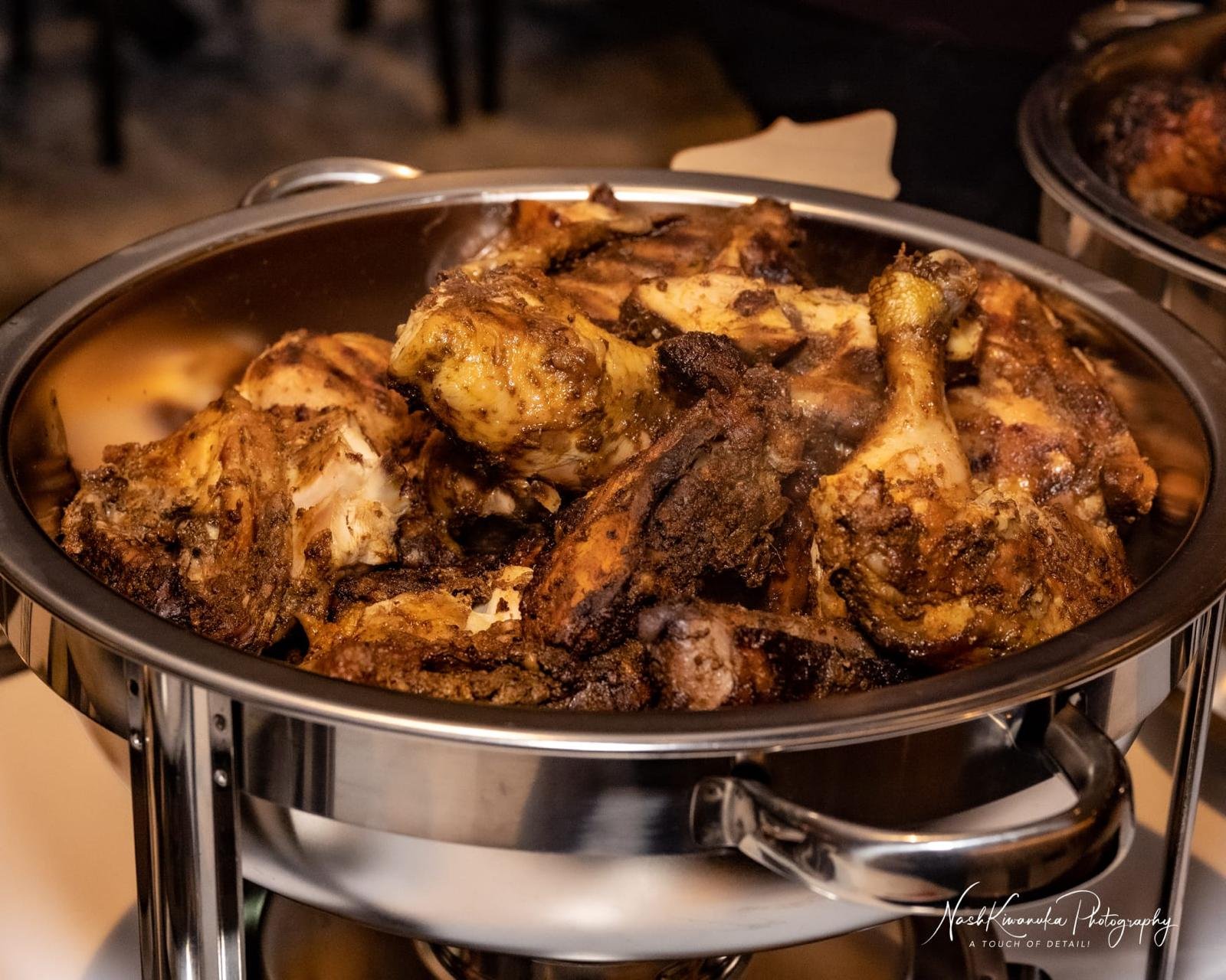 Premium catering display and setup for private celebration
