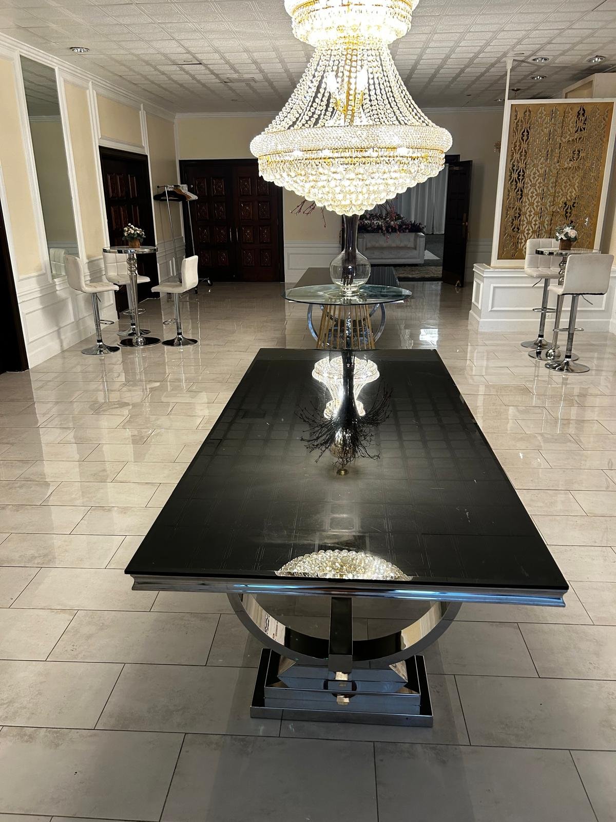 Premium catering display and setup for private celebration