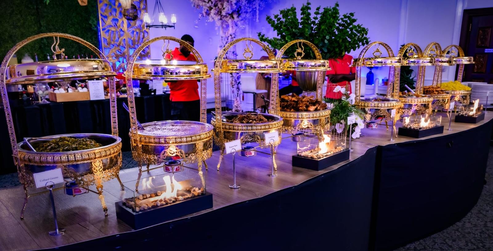 Sentie's Kitchen wedding catering setup